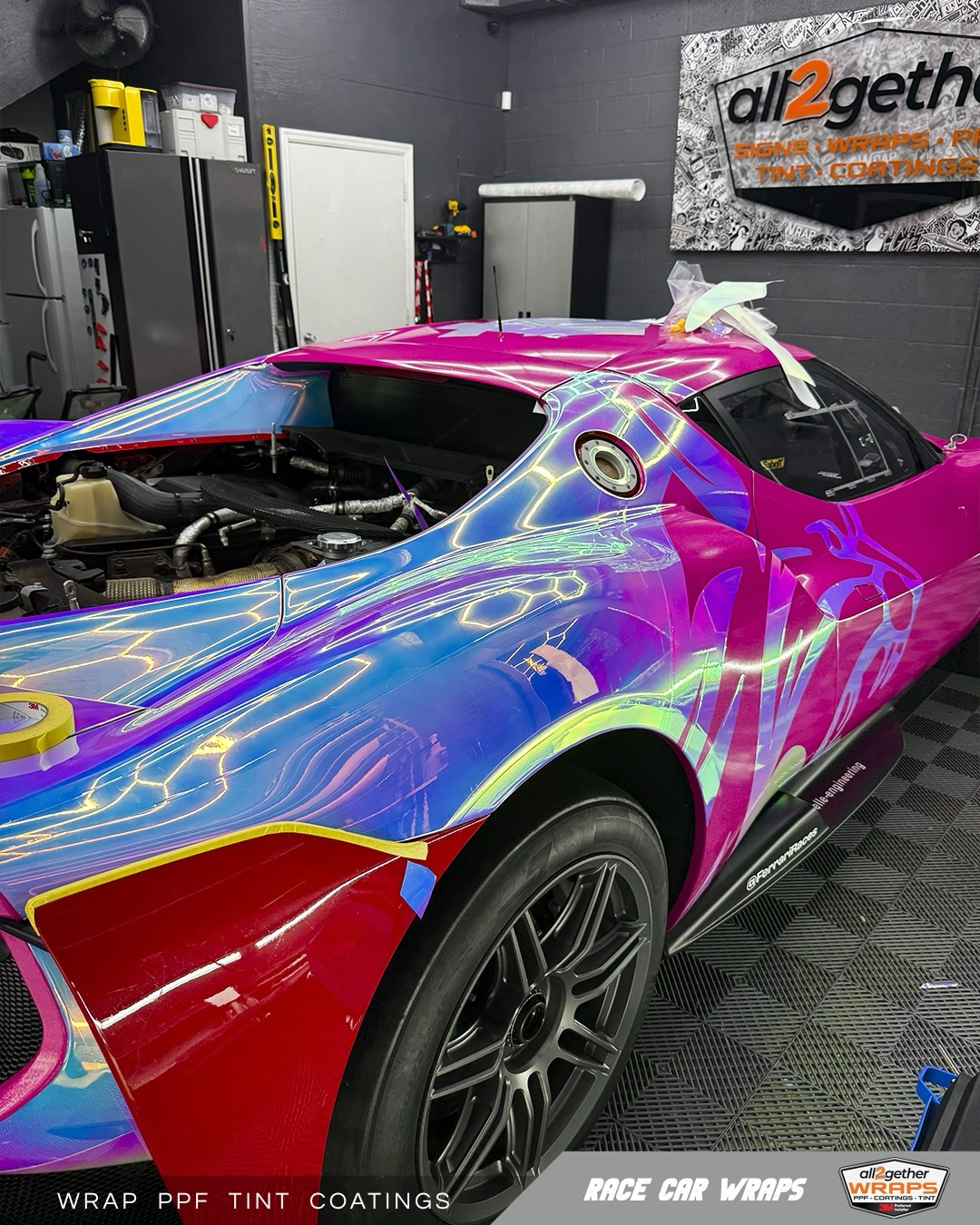 Ferrari Rust Wrap Ferrari Challenge Race Car Wrap | South Florida