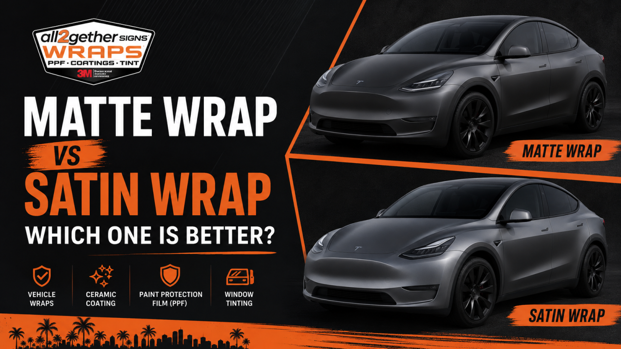 Matte Wrap vs Satin Wrap: Which One Is Better for Your Vehicle?